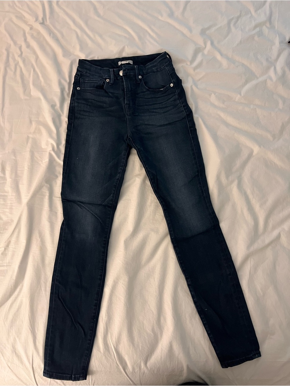 Good American Black Skinny Jeans - Washed Black